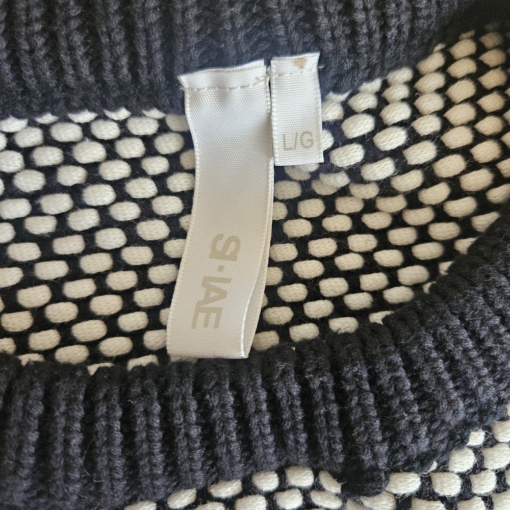 Elegant Schitts Creek Vibes SI-IAE Black and White Women's Sweater - Picture 2 of 4